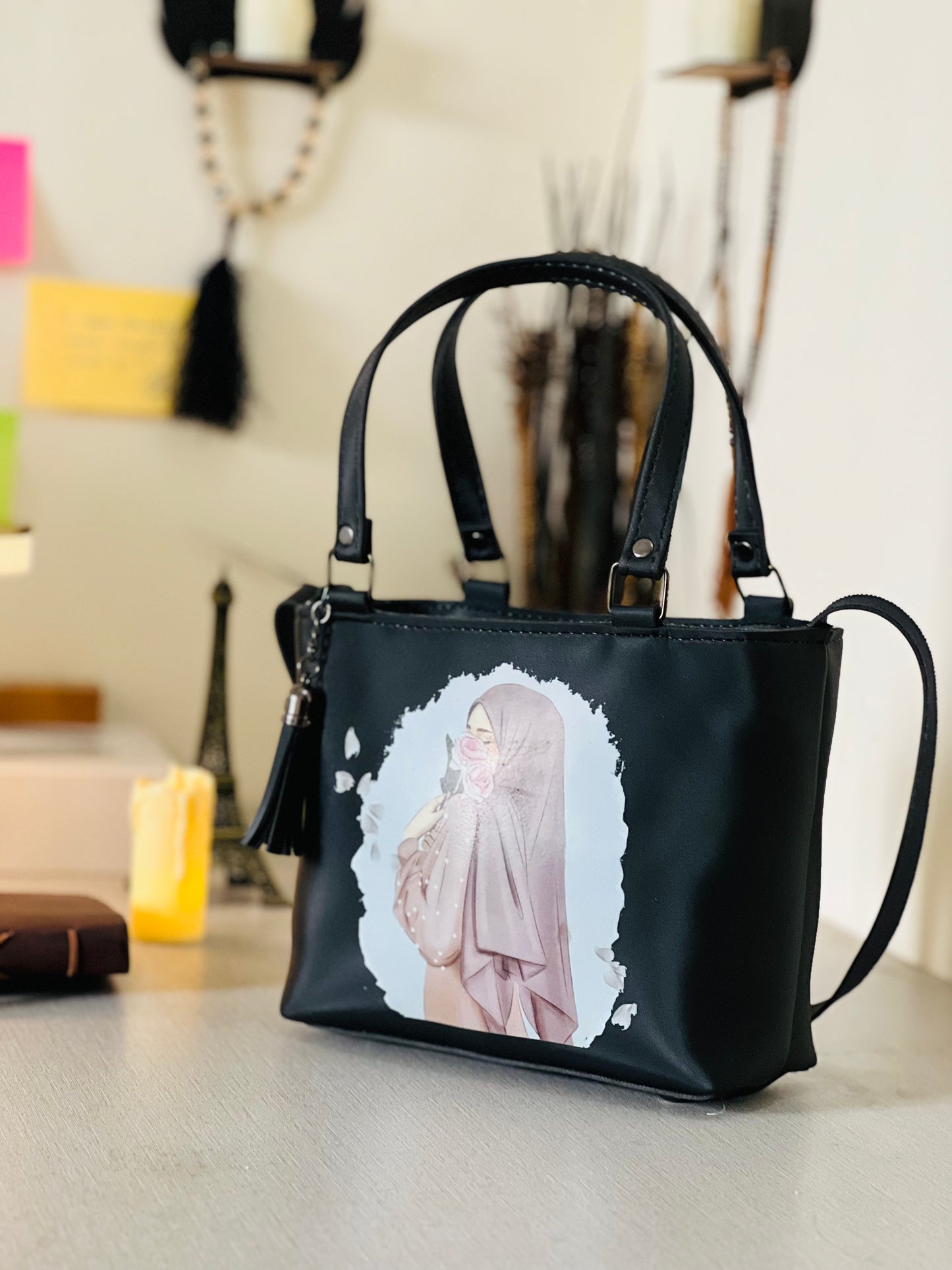 Mini Hijab Girl Bag Black – Stylish Modest Fashion Tote