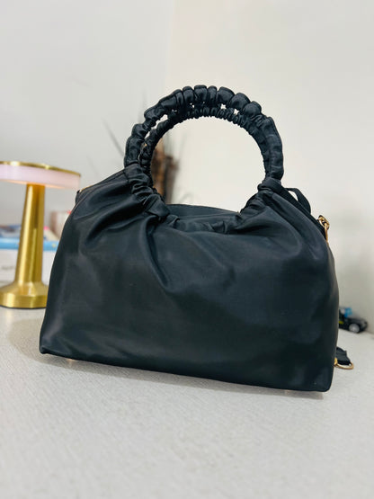 Black Twisted Bow Bag | Sovana Lane