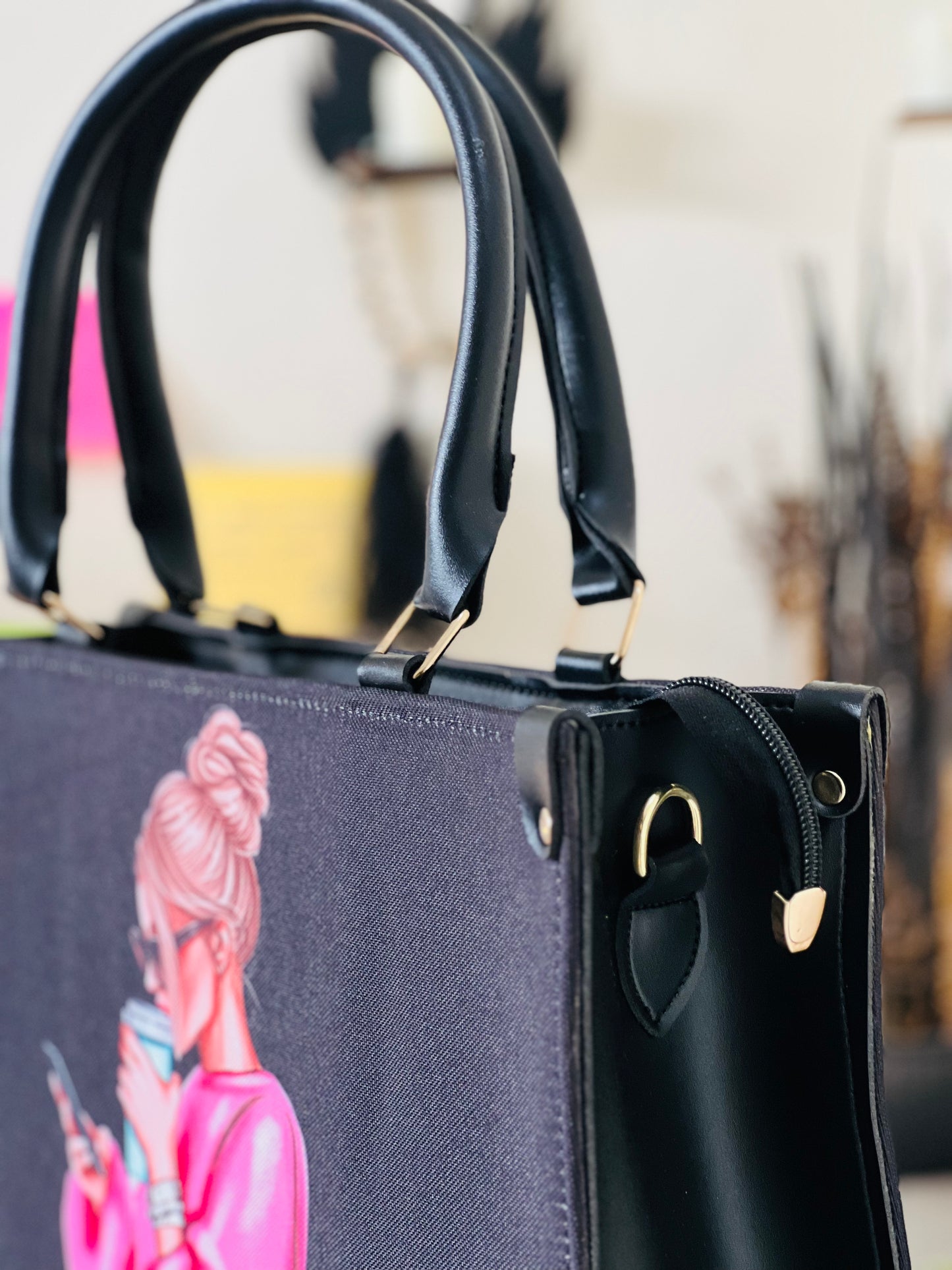 Black Coffee Mug Tote Bag