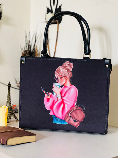 Black Coffee Mug Tote Bag