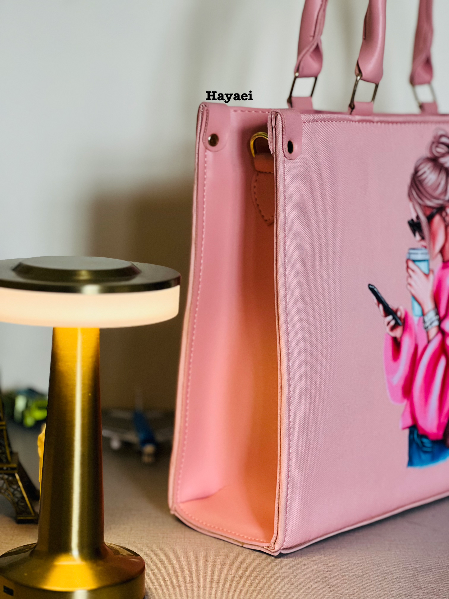 Pink Mug Girl Tote Bag