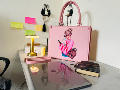 Pink Mug Girl Tote Bag