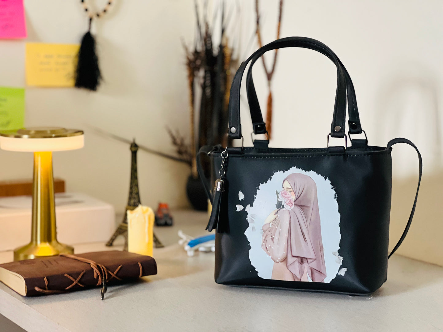 Mini Hijab Girl Bag Black – Stylish Modest Fashion Tote