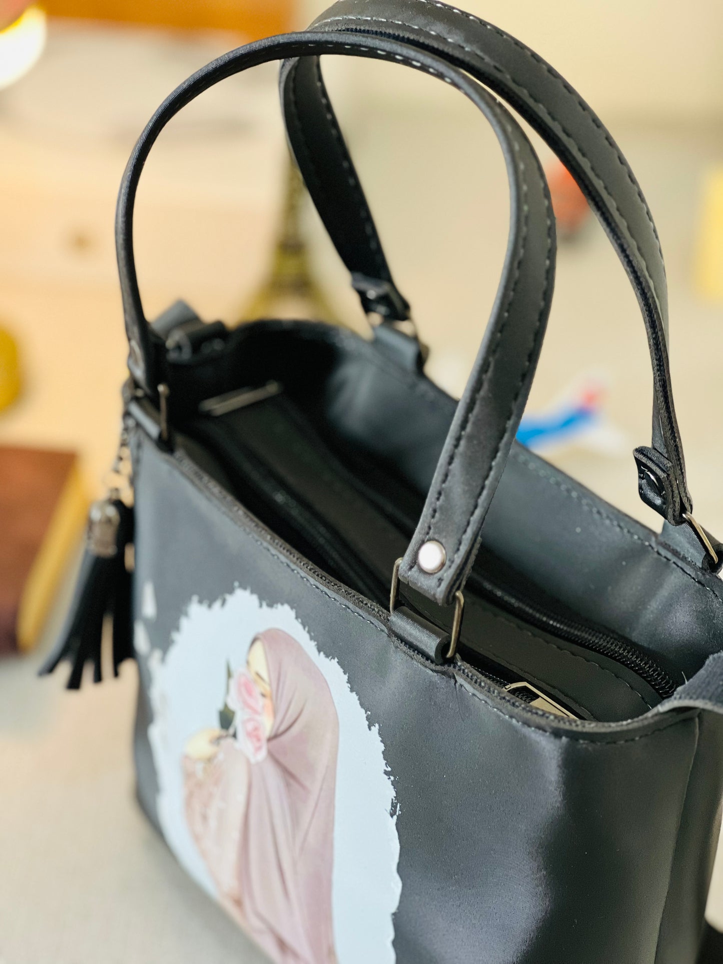 Mini Hijab Girl Bag Black – Stylish Modest Fashion Tote