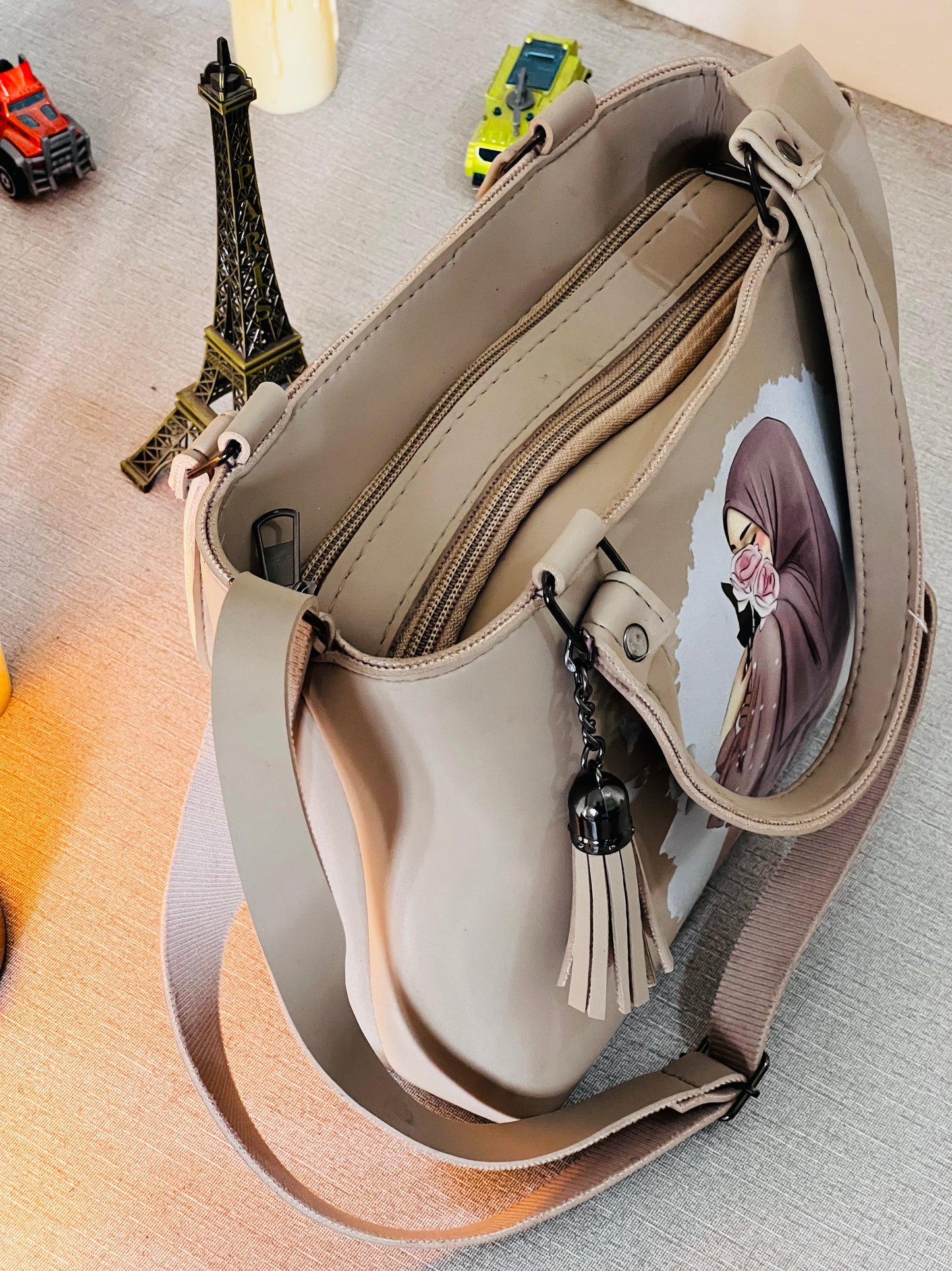 Mini Hijab Girl Bag – Warm Beige