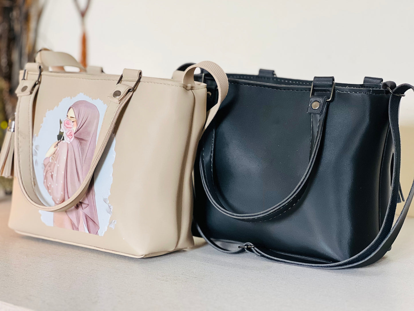 Mini Hijab Girl Bag – Warm Beige