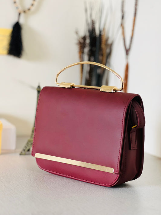 Premium Leather Bag for Women – Rose Brown