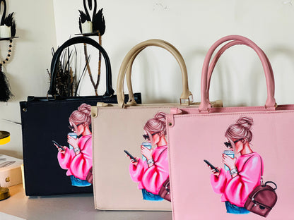 Mug Girl Coffee Bag – Pink | Black | Skin